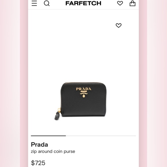 Prada coin card purse wallet zip around - Picture 6 of 8